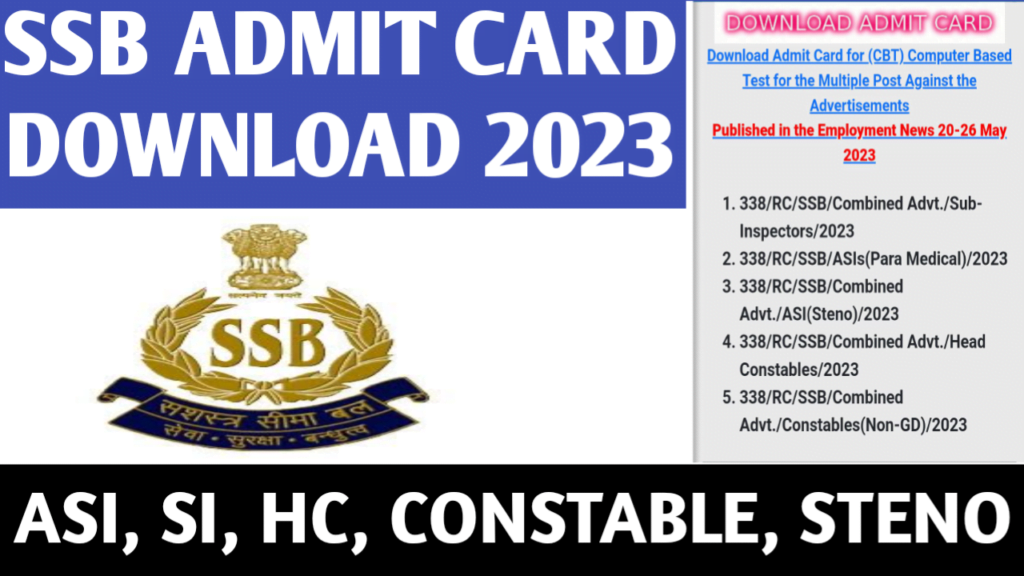 SSB Admit card