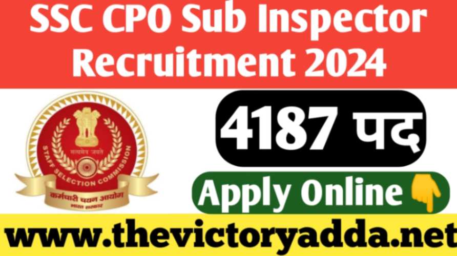 SSC CPO SI Sub Inspector Recruitment 2024