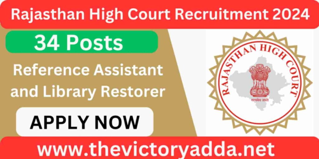Rajasthan High Court HCRAJ Recruitment 2024