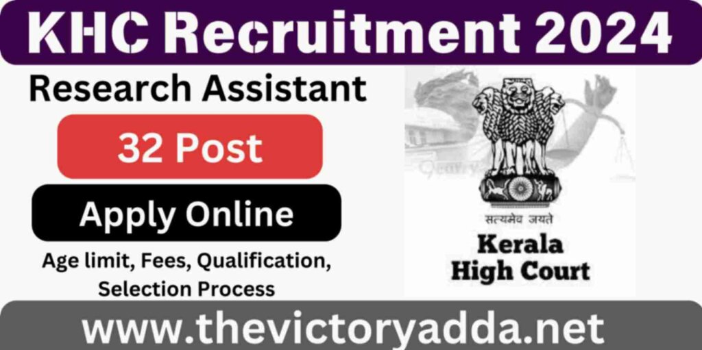 KHC Research Assistant Recruitment 2024