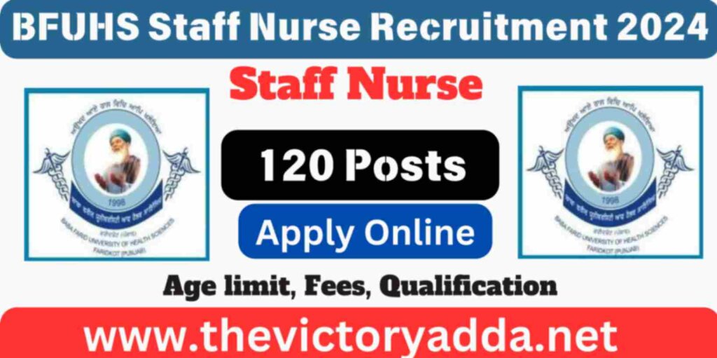 BFUHS Staff Nurse Recruitment 2024