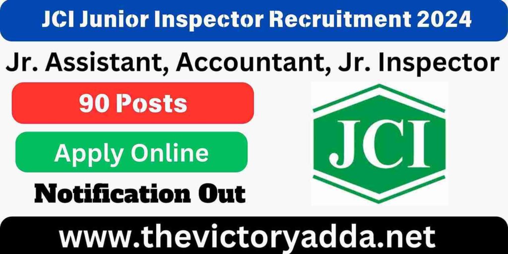 JCI Junior Inspector Recruitment 2024