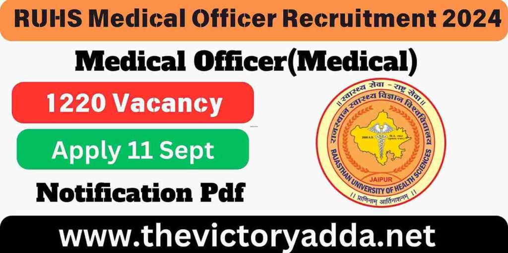 RUHS Medical Officer Recruitment 2024